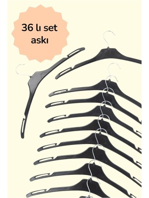 Mikasso Plastik Askı 36 Lı Plastik Beyaz Tr