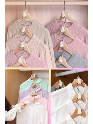 Mikasso Askı Kancası 20 Adet Gömlek Çanta Kemer Askı Kancası Dolap Içi Düzenleyici Askı Kancası Plastik Çok