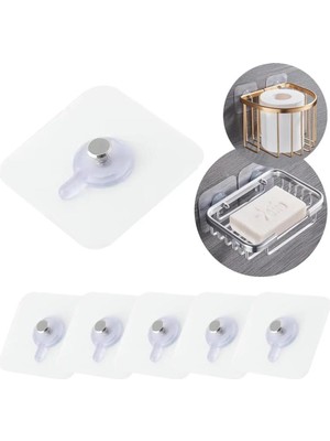 Mikasso 22202 Yapışkanlı Askı 5 Adet Şeffaf