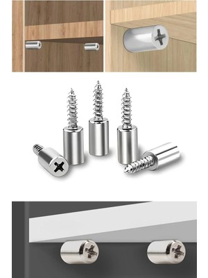 Mikasso ® 30 Adet Dayanıklı Metal Raf Tutucu Raf Pimi