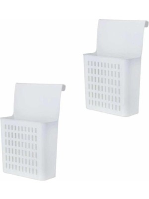 Mikasso Asılabilir Dolap Içi Düzenleyici Sepet 2'li Plastik Beyaz Tr
