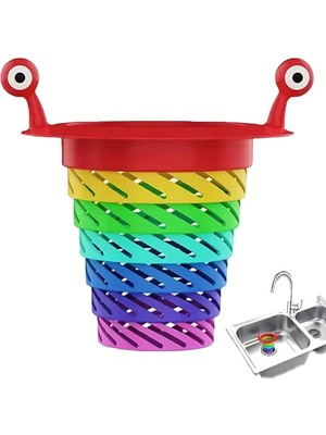 Mikasso Renkli Plastik Katlanabilir Kolay Takıp Çıkarılabilir Duş Lavabo Banyo Balkon Gider Süzgeci Plastik