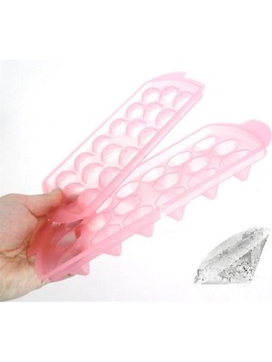 Mikasso Yeşil Elmas Şeklinde 18 Bölmeli Buz Kalıbı Plastik