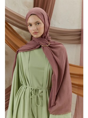 Lale Butik Qef Scarf Soft Line Pamuk Şal Mürdüm Eriği 001 Koyu Mürdüm