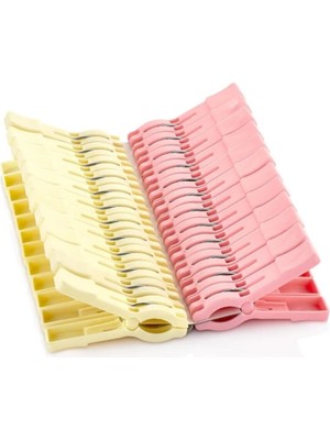 Mikasso Pamir Plastik Renkli 24 Adet Lüx Mandal Çamaşır Çok Amaçlı Mandal PMR-005 Plastik Beyaz Tr