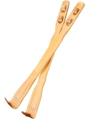 Mikasso Ahşap Sırt Kaşıma Aleti Tekerlekli Uzun 2 Adet Çok Renkli Mikrofiber Malzemeden Üretildi