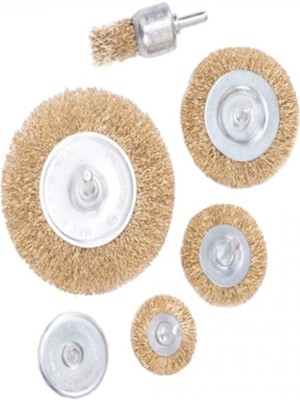 Mikasso 6 Parça Saçaklı Çelik Tel Fırça Seti