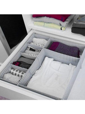 Mikasso Çekmece Düzenleyici Ayarlanabilir Kesilebilir Takı Toka Çorap Organizeri Organizer FMA01000 Plastik