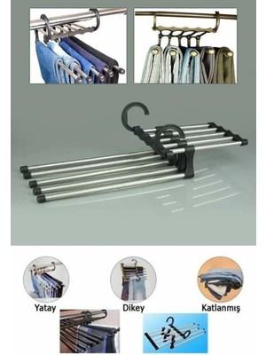 Mikasso Magic Hanger Pantolon Askısı Metal Gri