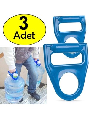 Mikasso 3 Adet Damacana Tutacağı Damacana Su Sebili Taşıma Aparatı Damacana Askı Aparatı Kırılmaz Mavi