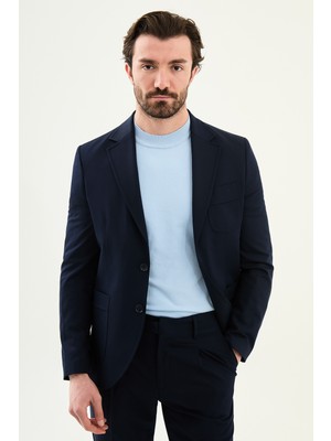 MCR Düz Slim Fit Mono Yaka Torba Cep Erkek Ceket