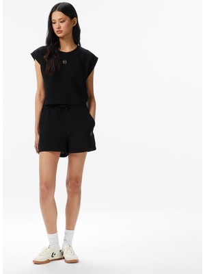 UNITED4 Regular Fit Kadın Siyah Şort.SIYAH