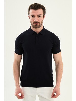 MCR Düz Slim Fit Polo Yaka Erkek Triko T-Shirt