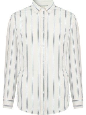 Çizgili Regular Fıt Uzun Kollu Gömlek