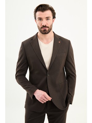 MCR Çizgili Slim Fit Mono Yaka Torba Cep Pantolonu İpli Erkek Takım Elbise