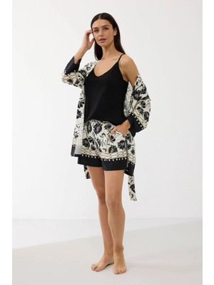 Kocabey  11710  Kadın Sabahlıklı Şort Takım