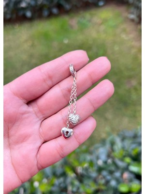 Defne Silver Kalp Sallantılı Charm