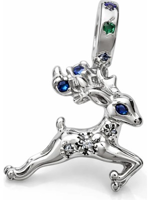 Defne Silver Sihirli Ren Geyiği Charm