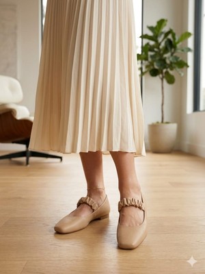 Pynare Bilek Lastikli Deri Babet