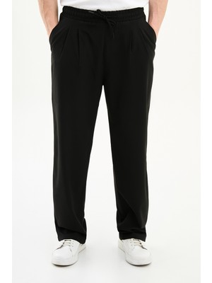 MCR Düz Oversize İpli Pileli Geniş Paça Erkek Pantolon