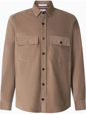 Bogner Heiko Lüks Günlük Stil, Erkek Kadife Gömlek