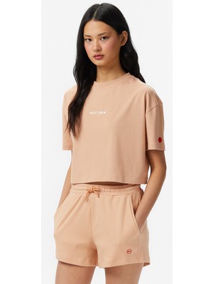 UNITED4 Regular Fit Kadın Pembe T-Shirt.PUDRA