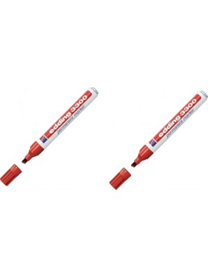 Edding Permanent Markör (Kesik Uç) Kırmızı (ED-3300) ( 2 Adet )