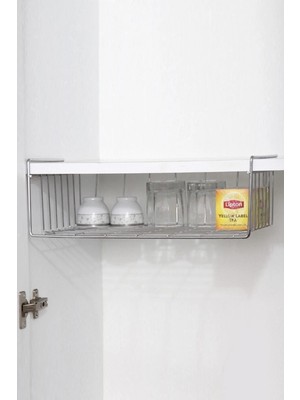 Mikasso Dolap Içi Çelik Sepet Raf Kanguru Metal 35 x 26 Metalik Tr