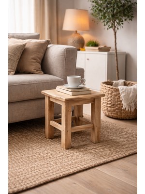 Doğal Ahşap Tabure – Çok Amaçlı Mini Tabure 30 cm