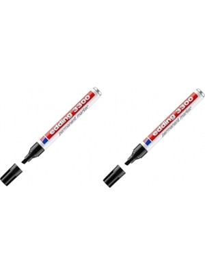 Edding Permanent Markör (Kesik Uç) Siyah (ED-3300) ( 2 Adet )