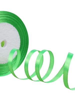 Saten Kurdele 6 mm Fıstık Yeşili 70 Metre