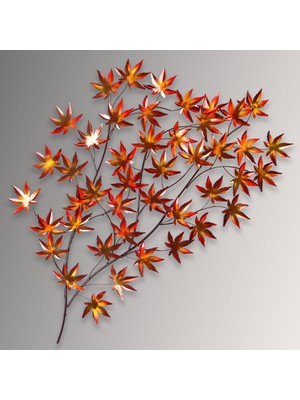 Gfsmore Metal Duvar Dekoru Büyük Boy Çınar Yaprağı - 140X85 cm - Lüks Salon Aksesuarı