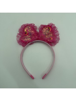 Mare Accessories Pul Işlemeli Fuşya Fiyonk Çocuk Tacı