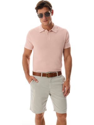 Polo Yaka Kısa Kollu Triko Kazak