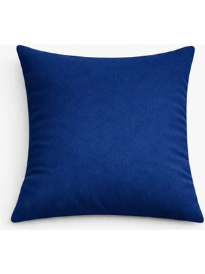 PerdeYap Kadife Dokulu Parlement Mavisi Kırlent Yastık Kılıfı ( 1 Adet )
