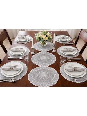 Dilex Masa Örtüsü  Runner Supla Set Amerikan Servis