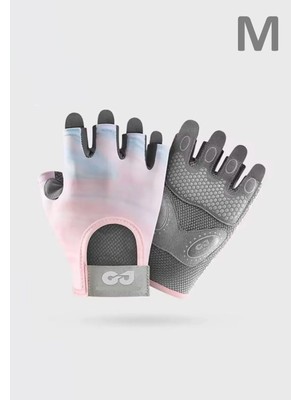 SkyWheel Terletmeyen Yarım Parmak Fitness Yoga Pilates Avuç İçi Kaymaz Silikon Spor Eldiven