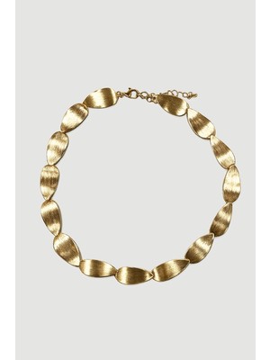 Gusto Yaprak Görünümlü Kolye - Gold