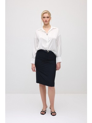 Gusto Kemerli Kalem Etek - Lacivert