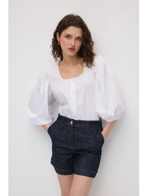 Gusto Denim Şort - Lacivert