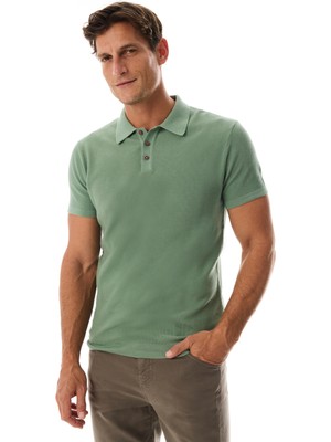 Polo Yaka Kısa Kollu Triko Kazak