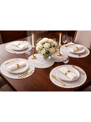 Dilex Masa Örtüsü  Runner Supla Set Amerikan Servis