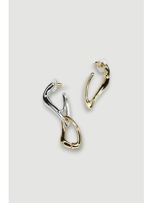 Gusto Geometrik Küpe - Gold