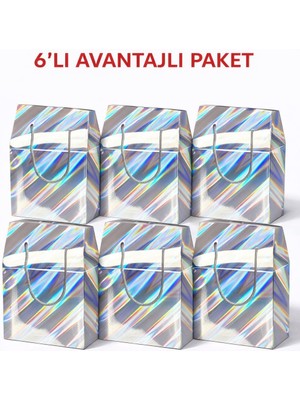 Kolix 6'lı Premium Hediye Kutusu Hediyelik Çanta Hediye Paketi 24X14X20CM