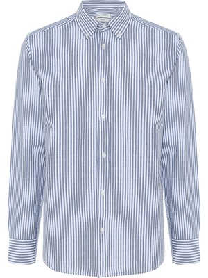 Çizgili Regular Fıt Uzun Kollu Gömlek