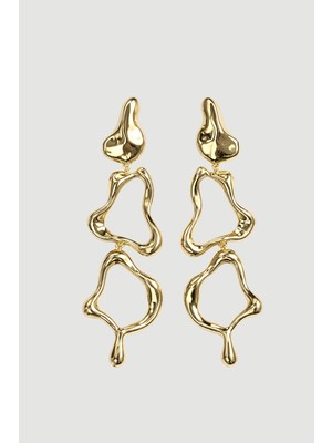 Gusto Sallantılı Şekilli Küpe  - Gold