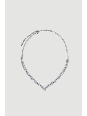 Gusto Su Yolu Taşlı Kolye - Gümüş