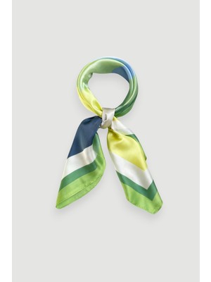 Gusto Geometrik Desenli Fular - Yeşil