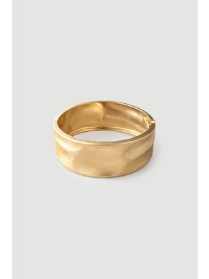 Gusto Kalın Manşet Kelepçe Bilezik - Gold