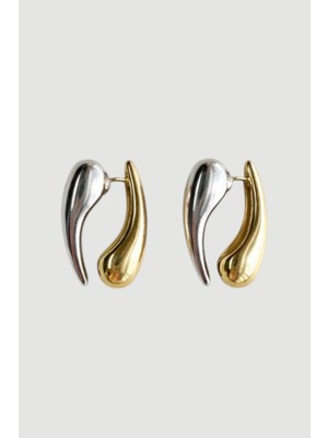 Gusto Çift Taraflı Küpe - Gold
